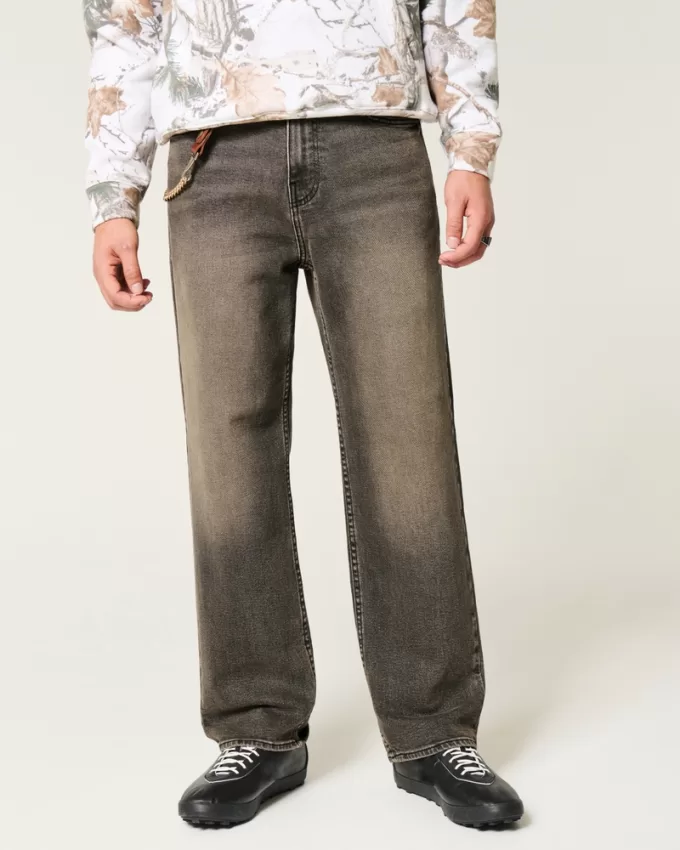 Washed Black Baggy Jeans,Washed Black Baggy Jeans