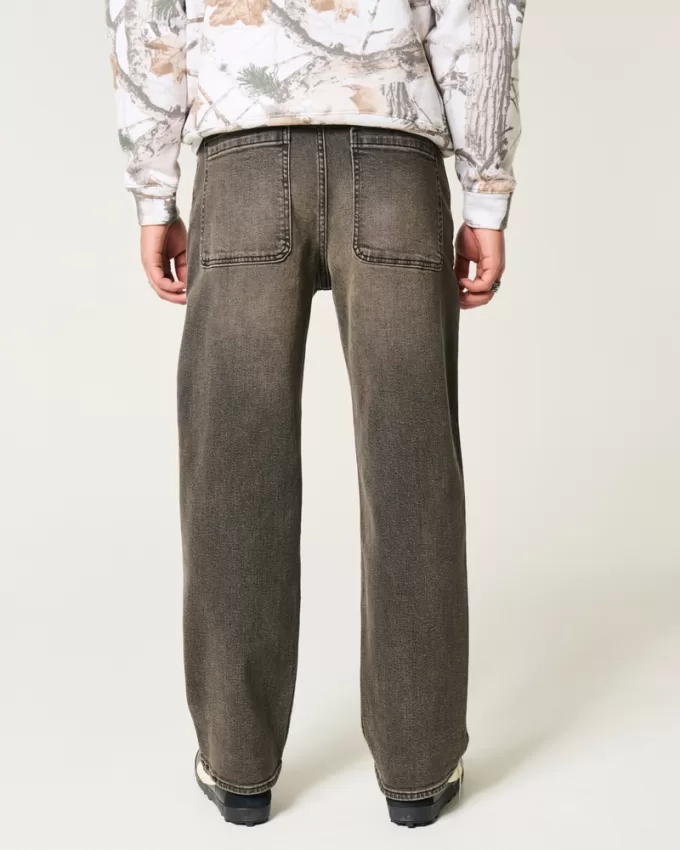 Washed Black Baggy Jeans,Washed Black Baggy Jeans