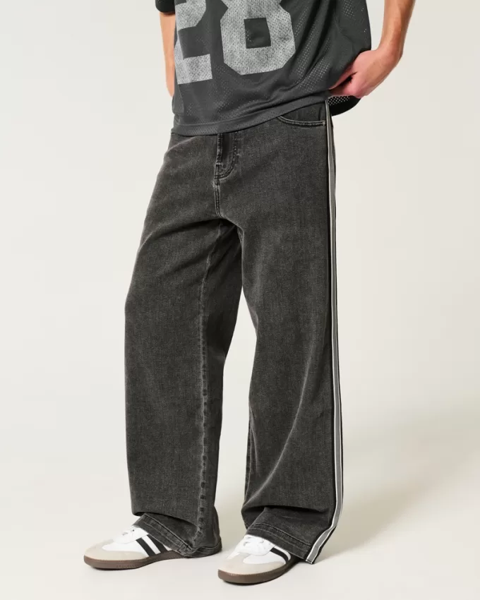 Washed Black Super Baggy Jeans,Washed Black Super Baggy Jeans