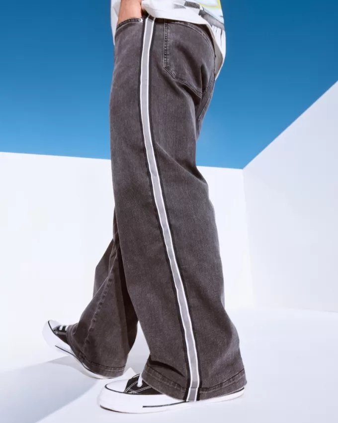 Washed Black Super Baggy Jeans,Washed Black Super Baggy Jeans