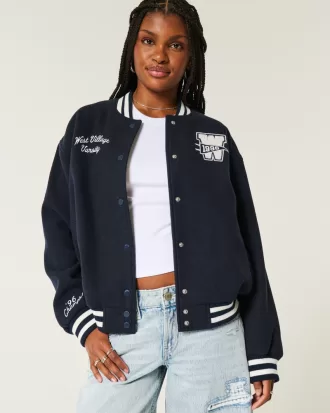West Village Varsity Graphic Bomber Jacket,West Village Varsity Graphic Bomber Jacket