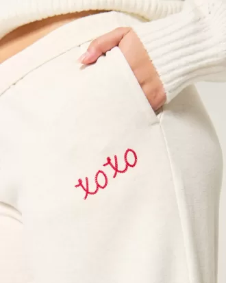 XOXO Graphic Wide-Leg Sweatpants,XOXO Graphic Wide-Leg Sweatpants